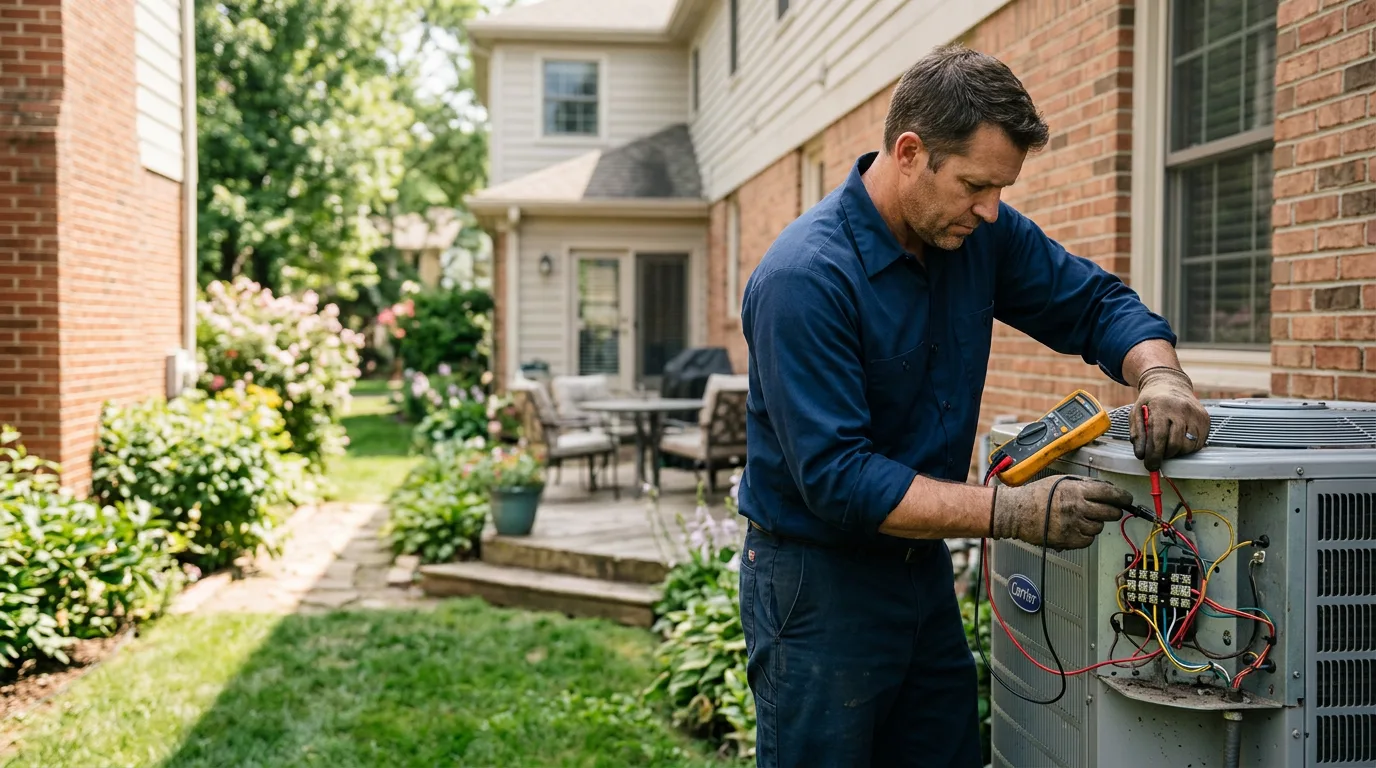 HVAC technician working near Pompton Lakes, NJ